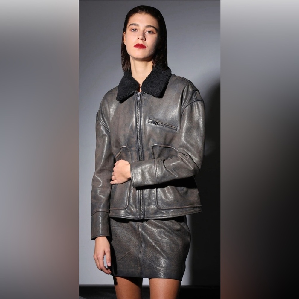 WALTER BAKER OVERSIZED AVIATOR JACKET SZ S